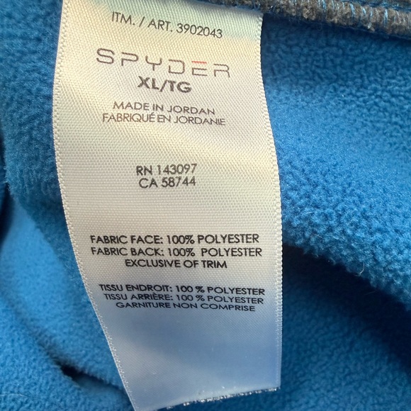 Spyder Blue and Gray zip up Jacket - Picture 5 of 11